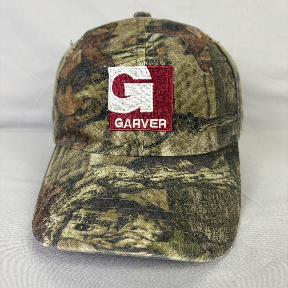 Garver Baseball Cap Camo Mens OSFM Green Brown Adjustable Logo Hat